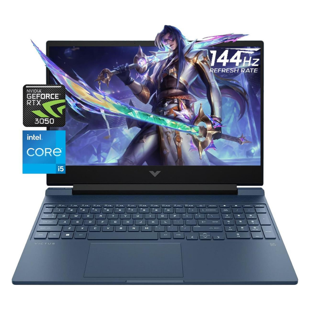 1 HP Victus 15-FA0033 Intel Core i5-12450H 8GB RAM 512GB SSD RTX 3050 4GB 15.6" FHD Gaming Laptop Windows 11 Blue - Image 1
