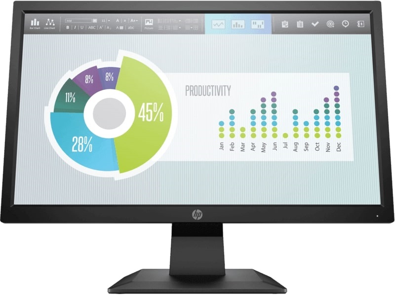 1-5-4012-740353-110222072707825 HP P204v 19.5" HD+ LED Monitor – 1 Year Warranty - Image 1