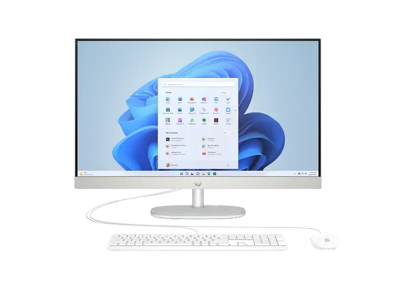 1 HP All-in-One 27-cr0075d Intel Core i7-1355U 16GB DDR4 512GB SSD 27″ FHD IPS Touch Windows 11 Home White - Image 1