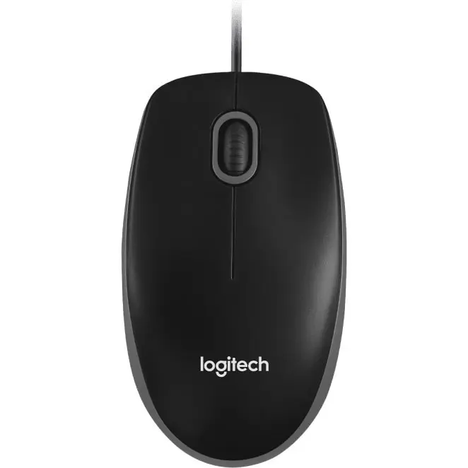 1 Logitech B100 USB Optical Mouse Black - Image 1