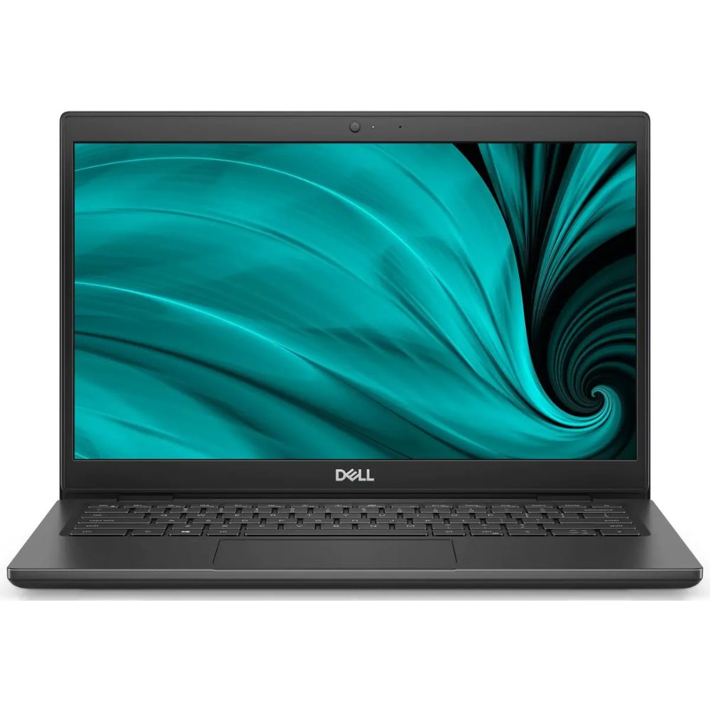 Dell Latitude 3420 14" Budget-Friendly Business Laptop Matte black Dell Latitude 3420 business laptop open on a modern study table.