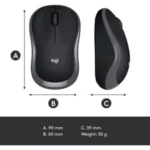 Logitech M185 2.4GHz Wireless Optical Mouse Black - Image 2