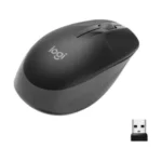 Logitech M190 Full-Size 2.4GHz Wireless Optical Mouse Black - Image 2