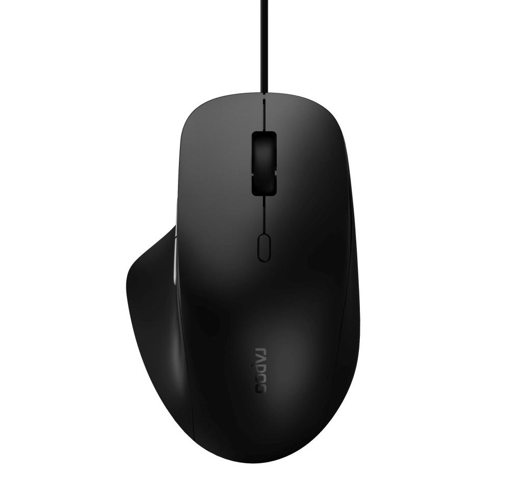 a Rapoo N500 USB Optical Mouse Black - Image 1