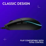 Logitech G203 LIGHTSYNC RGB Gaming Mouse Black - Image 2