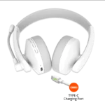 Meetion BTH003 Wireless Bluetooth Headphones White - Image 2