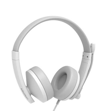 HP003U Meetion HP003U 3.5mm Wired Headset with Microphone White - Image 1
