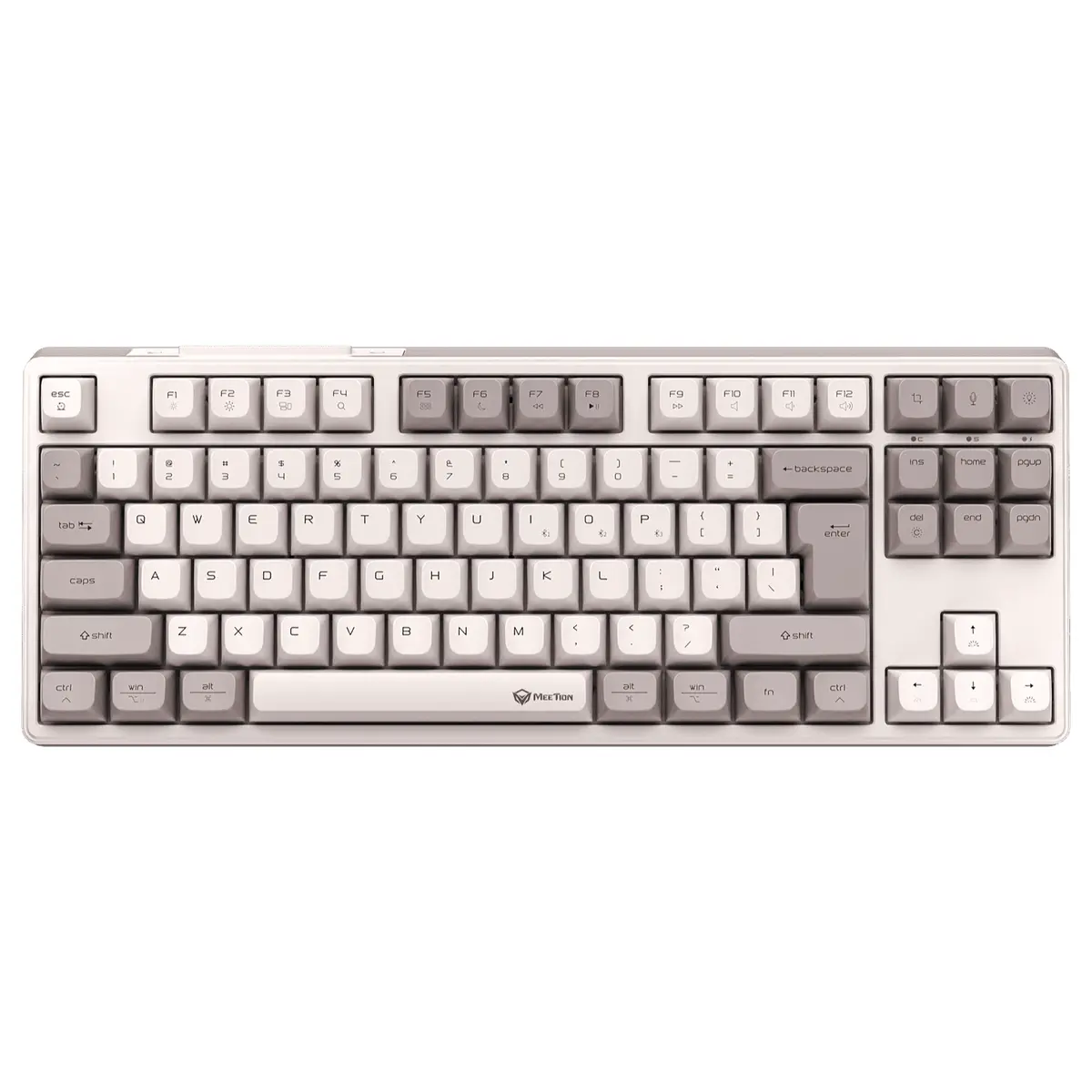 MK14 White Meetion MK14 White 87-Key Tri-Mode Wireless RGB Mechanical Keyboard - Image 1
