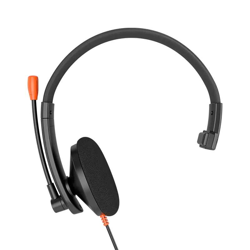 Meetion HP002U USB Single Ear Headset Meetion HP002 3.5mm Call Center Headset Black - Image 1