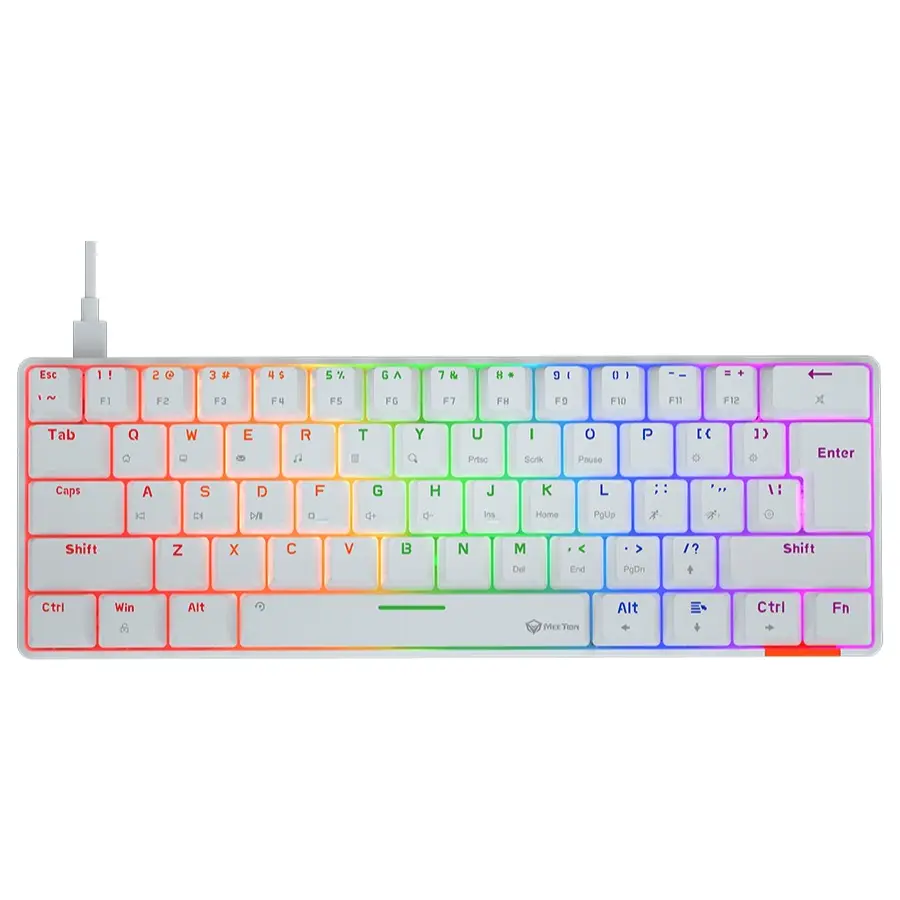 Meetion MK005 White Meetion MK005 White 60% Wired Mechanical Gaming Keyboard - Image 1