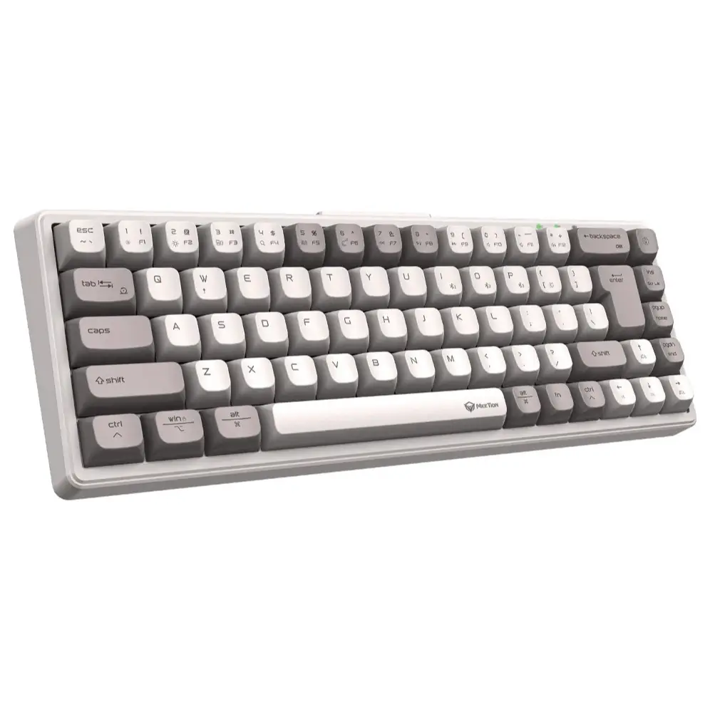 Meetion MK12 White Meetion MK12 White 65% Tri-Mode Wireless RGB Mechanical Keyboard - Image 1