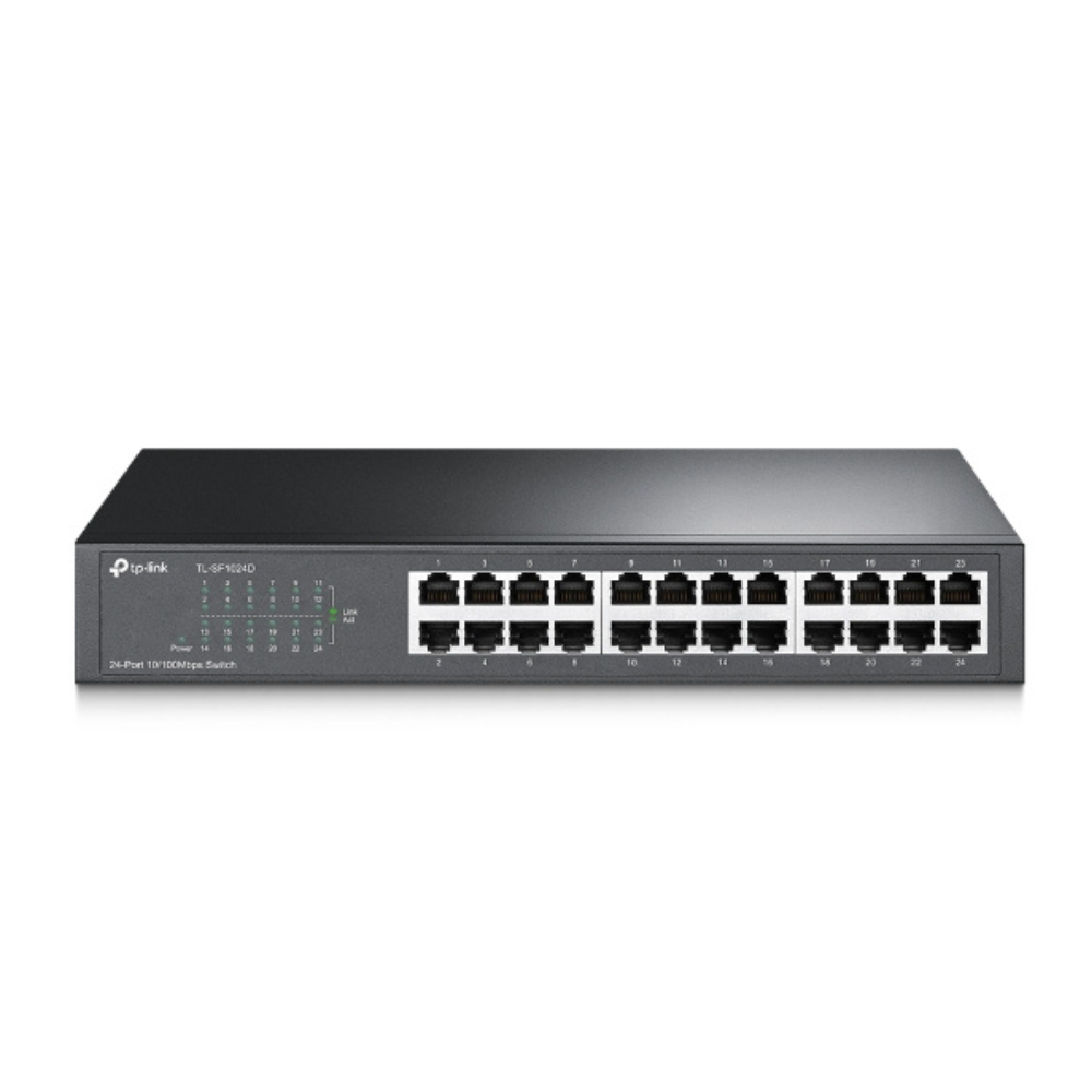 1 TP-Link TL-SF1024D 24-Port 10/100Mbps Fast Ethernet Desktop/Rackmount Switch - Image 1