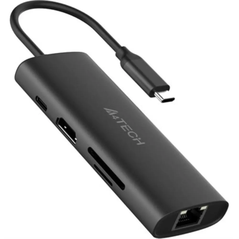 A4Tech DST-80C 8-in-1 USB-C Docking Station 100W PD 4K HDMI Ash Grey A4Tech DST-80C 8-in-1 USB-C Docking Station 100W PD 4K HDMI Ash Grey - Image 1