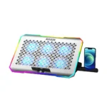 AMAZE A500 RGB 6-Fan Adjustable Laptop Cooling Pad & Stand