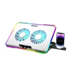 AMAZE A505 RGB Dual Fan Adjustable Laptop Cooling Pad & Stand