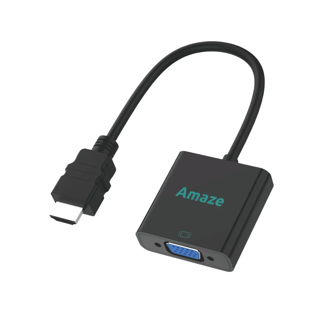 A822 AMAZE A822 HDMI to VGA Adapter 1080p Full HD - Image 1