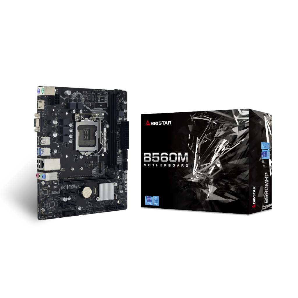 BIOSTAR B560MH Intel B560 LGA1200 DDR4 Micro ATX Motherboard BIOSTAR B560MH Intel B560 LGA1200 DDR4 Micro ATX Motherboard - Image 1