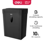 Deli ET022 12-Sheet Cross Cut Paper Shredder