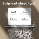 Deli ET102SC 6-Sheet Strip Cut Paper Shredder 12L - Image 4
