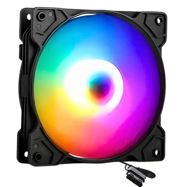 E-Dragon Glow Air F-RGB 120mm Fixed RGB Case Fan Black E-Dragon Glow Air F-RGB 120mm Fixed RGB Case Fan Black - Image 1