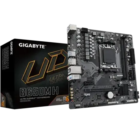GIGABYTE B650M H AMD B650 AM5 DDR5 Micro ATX Motherboard GIGABYTE B650M H AMD B650 AM5 DDR5 Micro ATX Motherboard - Image 1