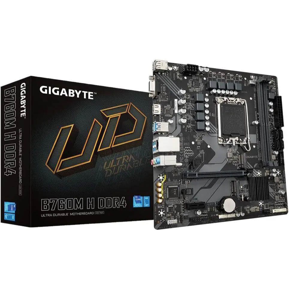 GIGABYTE B760M H Intel B760 LGA1700 DDR4 Micro ATX Motherboard GIGABYTE B760M H Intel B760 LGA1700 DDR4 Micro ATX Motherboard - Image 1