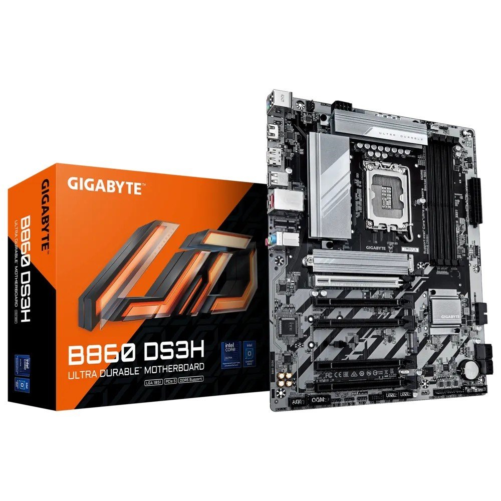 GIGABYTE B860 DS3H Intel B860 LGA1851 DDR5 Micro ATX Motherboard GIGABYTE B860 DS3H Intel B860 LGA1851 DDR5 Micro ATX Motherboard - Image 1
