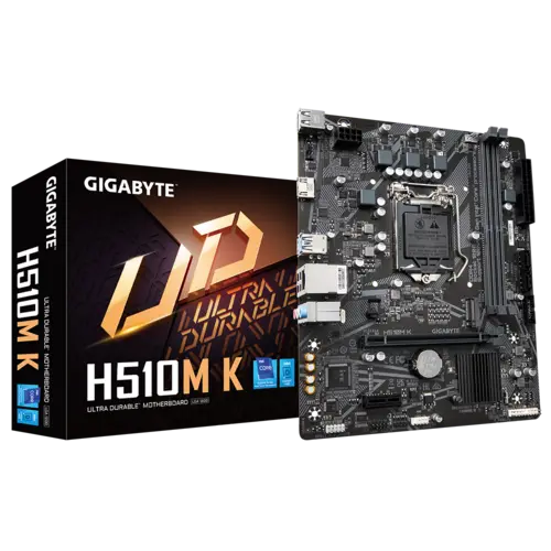GIGABYTE H510M K Intel H510 LGA1200 DDR4 Micro ATX Motherboard GIGABYTE H510M K Intel H510 LGA1200 DDR4 Micro ATX Motherboard - Image 1