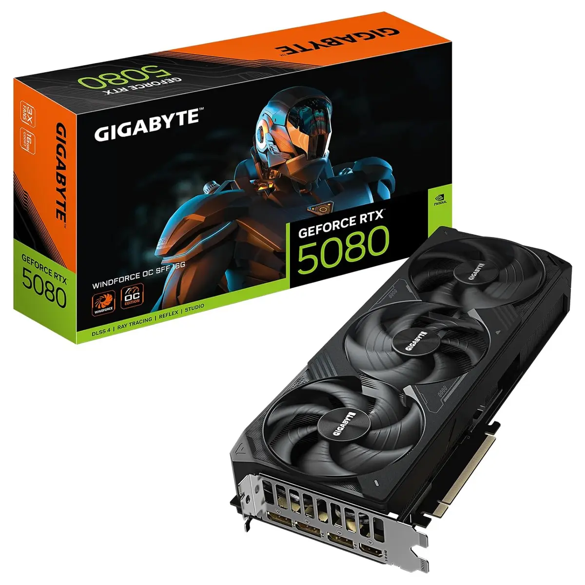 Gigabyte GeForce RTX 5080 WINDFORCE SFF 16GB GDDR7 256-Bit Graphics Card Gigabyte GeForce RTX 5080 WINDFORCE SFF 16GB GDDR7 256-Bit Graphics Card - Image 1