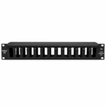 Premium Line 1U 19-Inch Steel Cable Management Duct Black