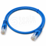 Premium Line Category 6A U/UTP Patch Cord 1m PVC Blue