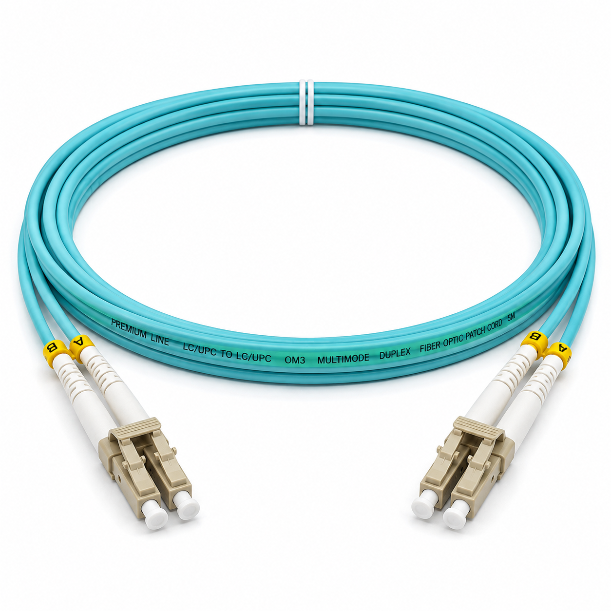 Premium Line LC to LC Multimode Fiber Optic Patch Cord 3m Blue Premium Line LC to LC Multimode Fiber Optic Patch Cord 3m Blue - Image 1