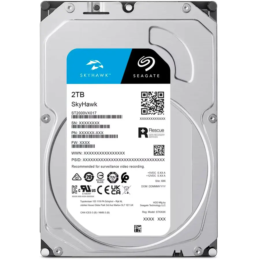 Seagate SkyHawk 2TB Surveillance HDD 3.5″ SATA 6Gb s ST2000VX017 CMR 1 Year Warranty Seagate SkyHawk 2TB Surveillance HDD 3.5″ SATA 6Gb/s ST2000VX017 CMR – 1 Year Warranty - Image 1