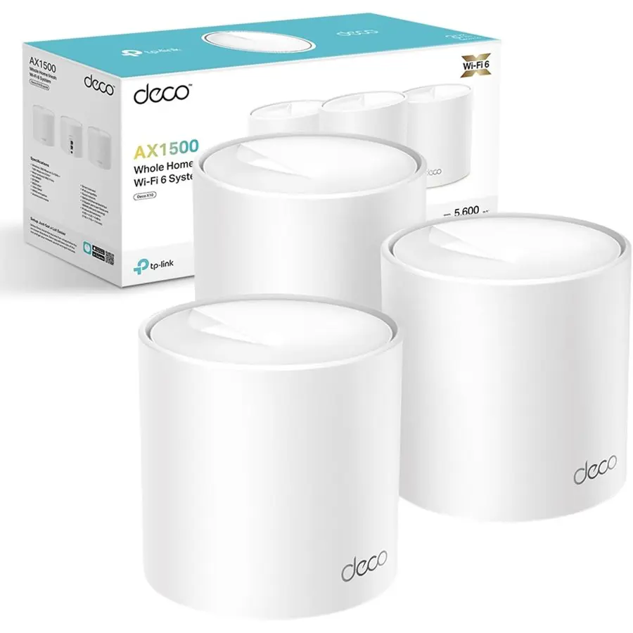 TP-Link Deco X10 AX1500 Whole Home Mesh Wi-Fi 6 System – 2 Pack TP-Link Deco X10 AX1500 Whole Home Mesh Wi-Fi 6 System – 2 Pack - Image 1
