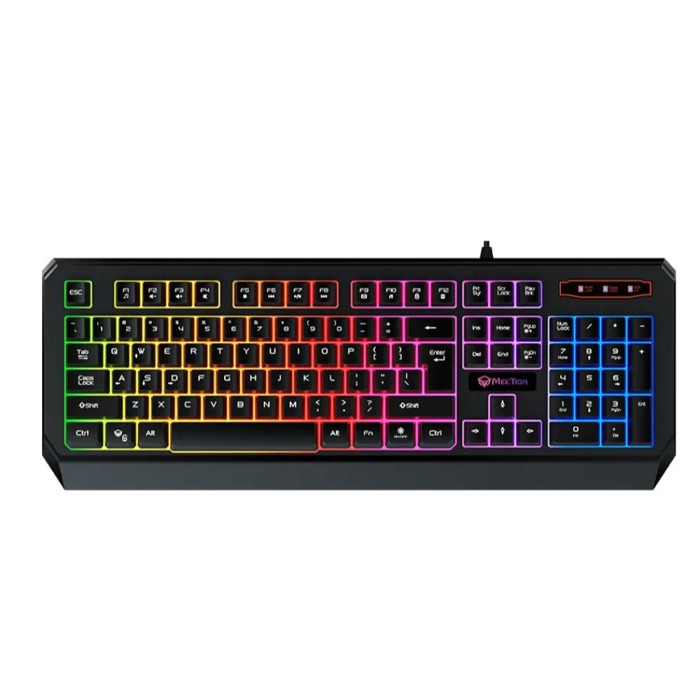 Meetion K9320 Waterproof Rainbow Backlit Membrane Gaming Keyboard Meetion K9320 Waterproof Rainbow Backlit Membrane Gaming Keyboard - Image 1