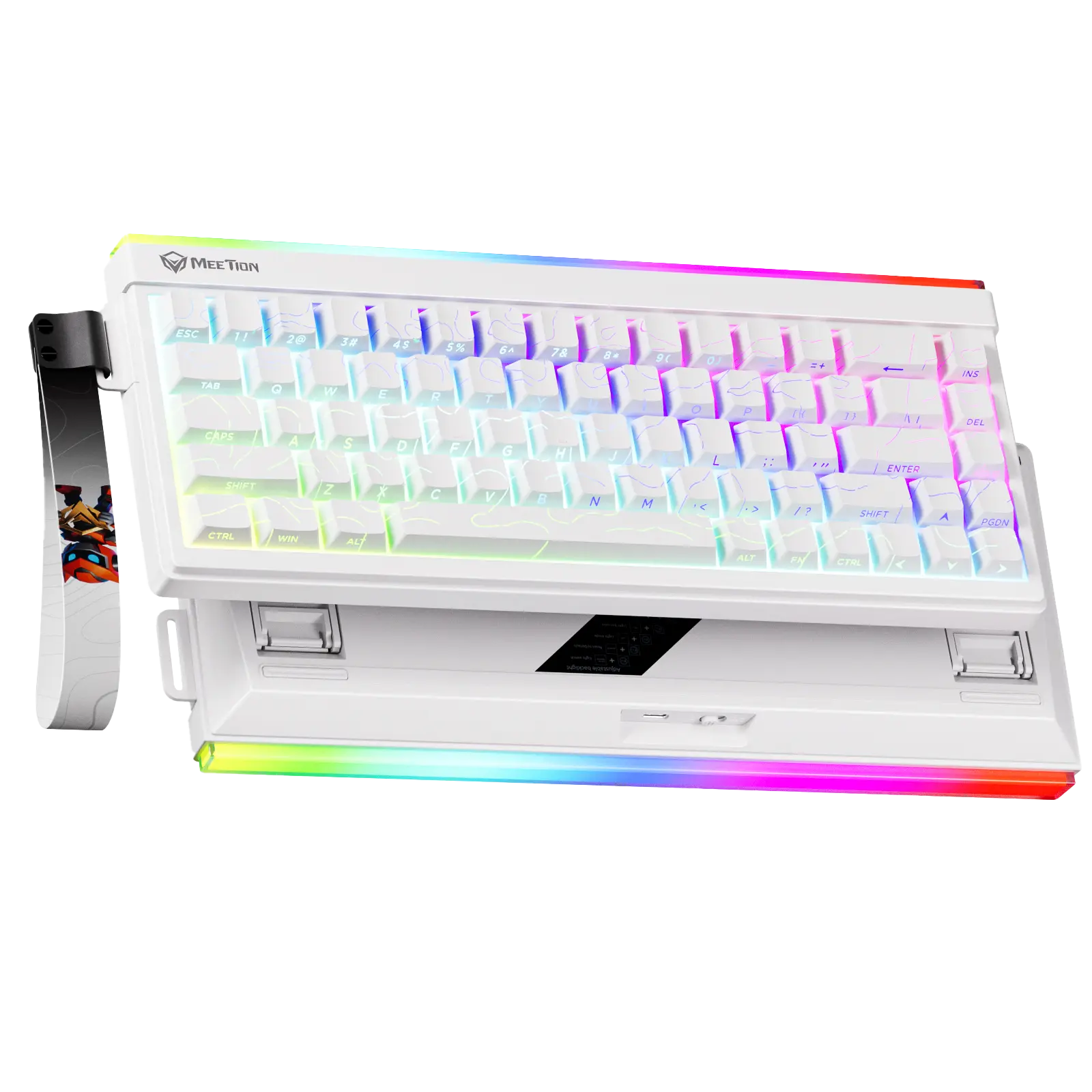 Meetion VibeKey B68 Tri-Mode RGB Gaming Keyboard White Meetion VibeKey B68 Tri-Mode RGB Gaming Keyboard White - Image 1
